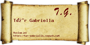 Tér Gabriella névjegykártya
