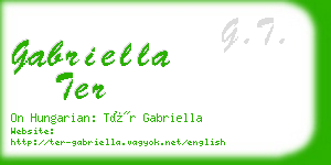 gabriella ter business card